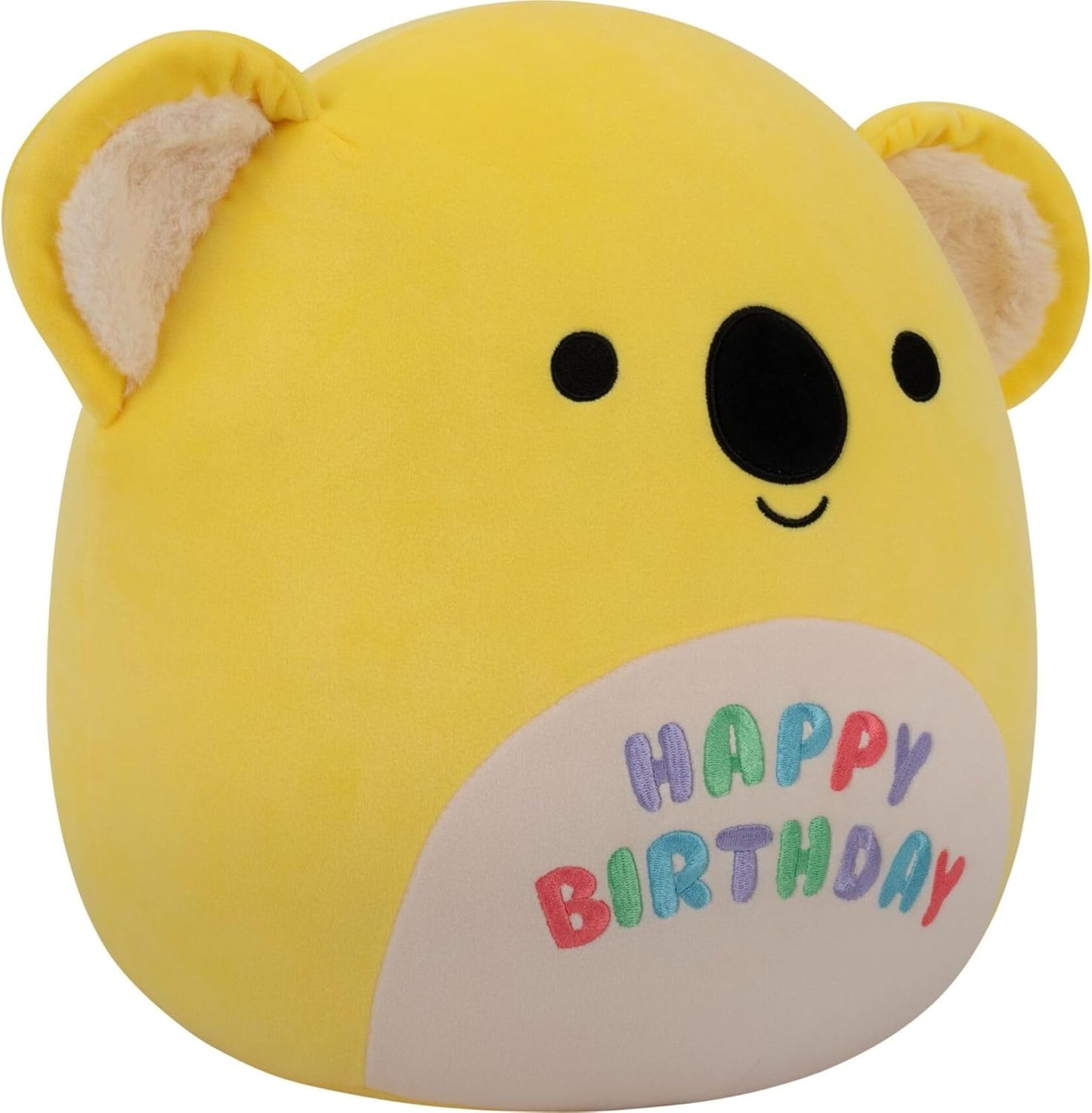 Original 12in Donny the Yellow Koala with “Happy Birthday” on Belly – Official Jazwares Birthday Plush (Medium-Sized)