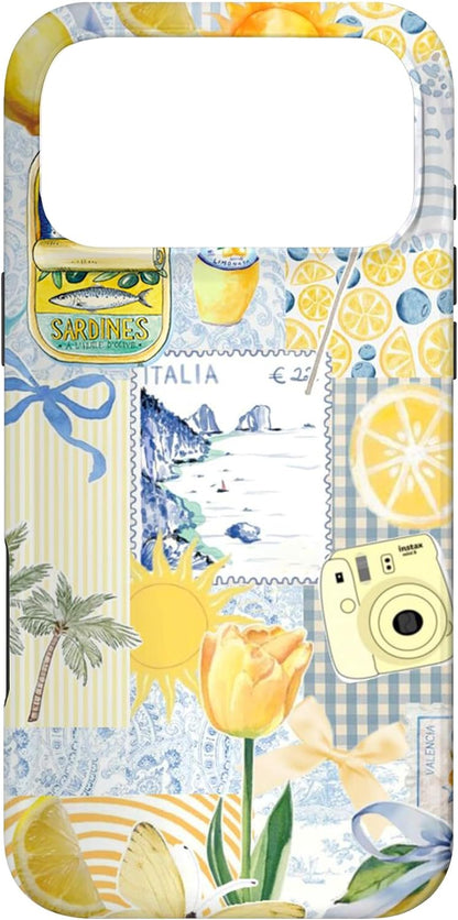Summer Aesthetic Italian Coastal Mediterranean Vacation Cute Case for iPhone 17 Pro Max