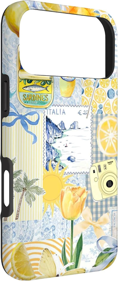 Summer Aesthetic Italian Coastal Mediterranean Vacation Cute Case for iPhone 17 Pro Max