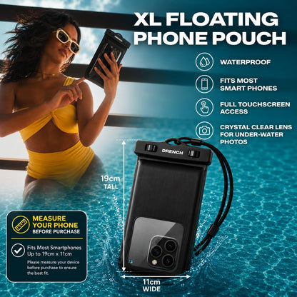 boating essentials kit – Yellow + White Waterproof Fanny Pack Bundle, 2 Submersible Phone Pouches + Floating Cases