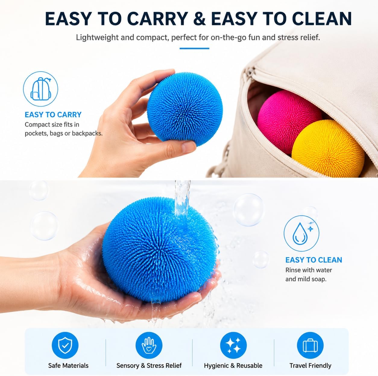 1pcs Yellow Stress Squishy Ball Squishies Stress Relief Fidget Toy for Kids & Adults, Squeeze Cute Slow Rise Sensory Birthday Gift Party Favors