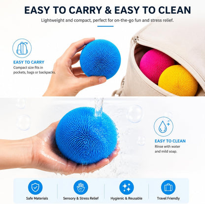 1pcs Yellow Stress Squishy Ball Squishies Stress Relief Fidget Toy for Kids & Adults, Squeeze Cute Slow Rise Sensory Birthday Gift Party Favors