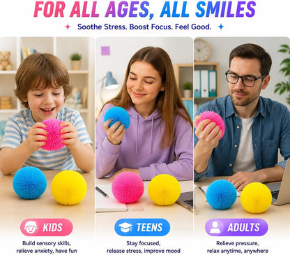 1pcs Yellow Stress Squishy Ball Squishies Stress Relief Fidget Toy for Kids & Adults, Squeeze Cute Slow Rise Sensory Birthday Gift Party Favors