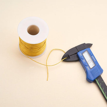 1mm Waxed Cotton Cord, 100 Yards Yellow Waxed Thread Beading String for Bracelet, Necklace, Jewelry, Waist Beads Making, Crafting, Macrame