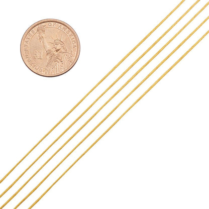 1mm Waxed Cotton Cord, 100 Yards Yellow Waxed Thread Beading String for Bracelet, Necklace, Jewelry, Waist Beads Making, Crafting, Macrame