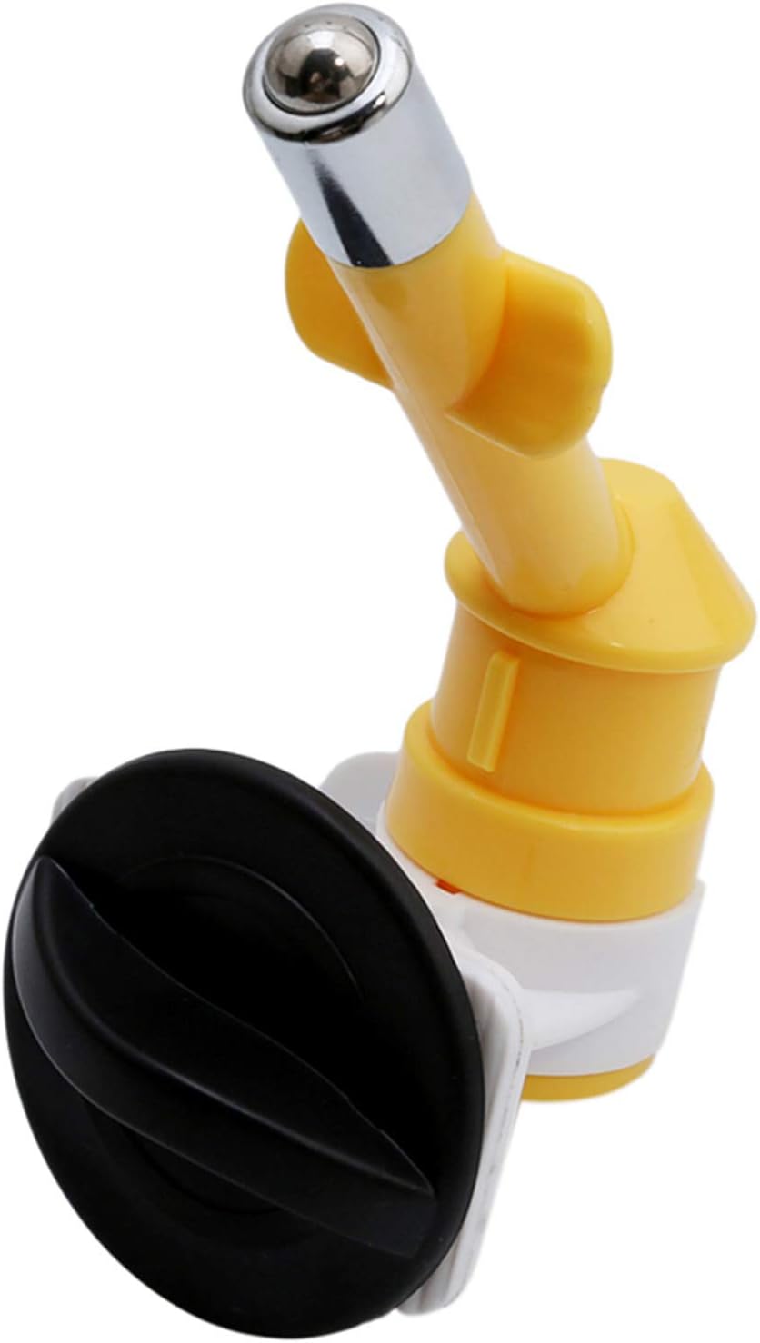 1Pcs Pet Water Dispenser Nozzle Dogs Cats Water Feeder Nozzle No-Drip Water Dispenser Fountain Bottle Head Anti-Leaking Pet Hanging Drinking Nozzle, Yellow