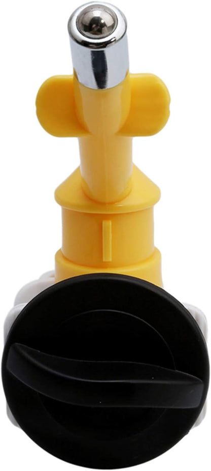 1Pcs Pet Water Dispenser Nozzle Dogs Cats Water Feeder Nozzle No-Drip Water Dispenser Fountain Bottle Head Anti-Leaking Pet Hanging Drinking Nozzle, Yellow