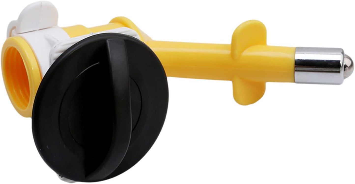 1Pcs Pet Water Dispenser Nozzle Dogs Cats Water Feeder Nozzle No-Drip Water Dispenser Fountain Bottle Head Anti-Leaking Pet Hanging Drinking Nozzle, Yellow