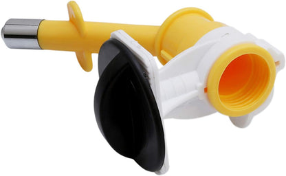 1Pcs Pet Water Dispenser Nozzle Dogs Cats Water Feeder Nozzle No-Drip Water Dispenser Fountain Bottle Head Anti-Leaking Pet Hanging Drinking Nozzle, Yellow
