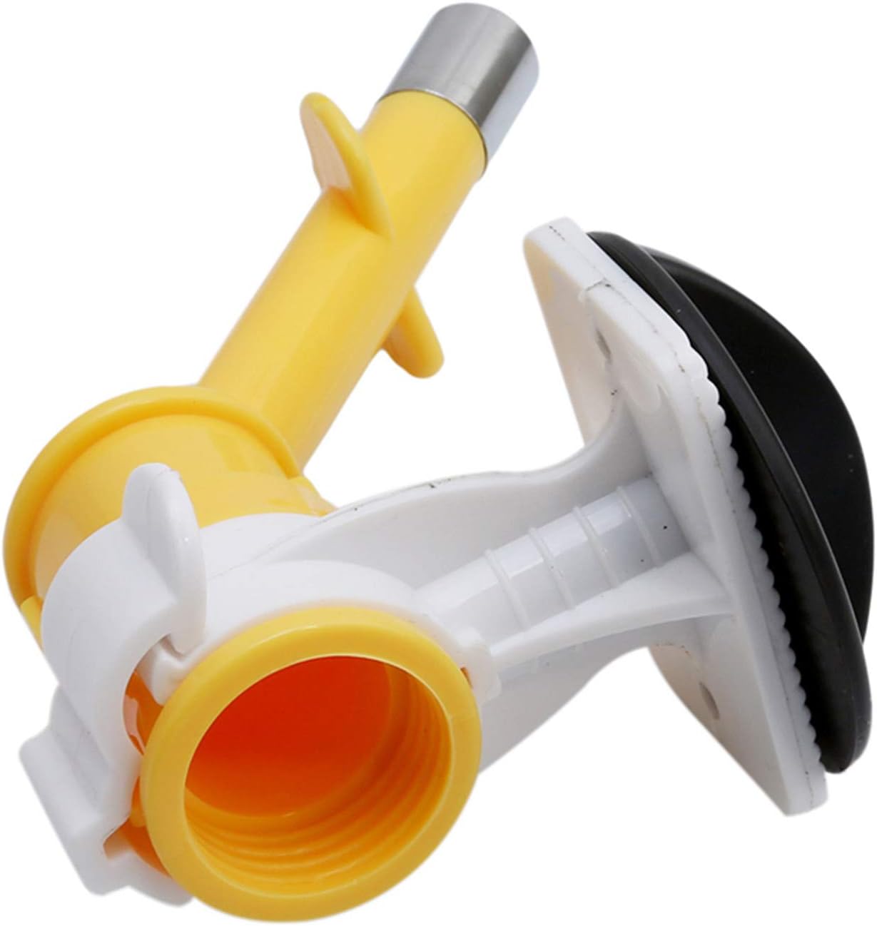 1Pcs Pet Water Dispenser Nozzle Dogs Cats Water Feeder Nozzle No-Drip Water Dispenser Fountain Bottle Head Anti-Leaking Pet Hanging Drinking Nozzle, Yellow