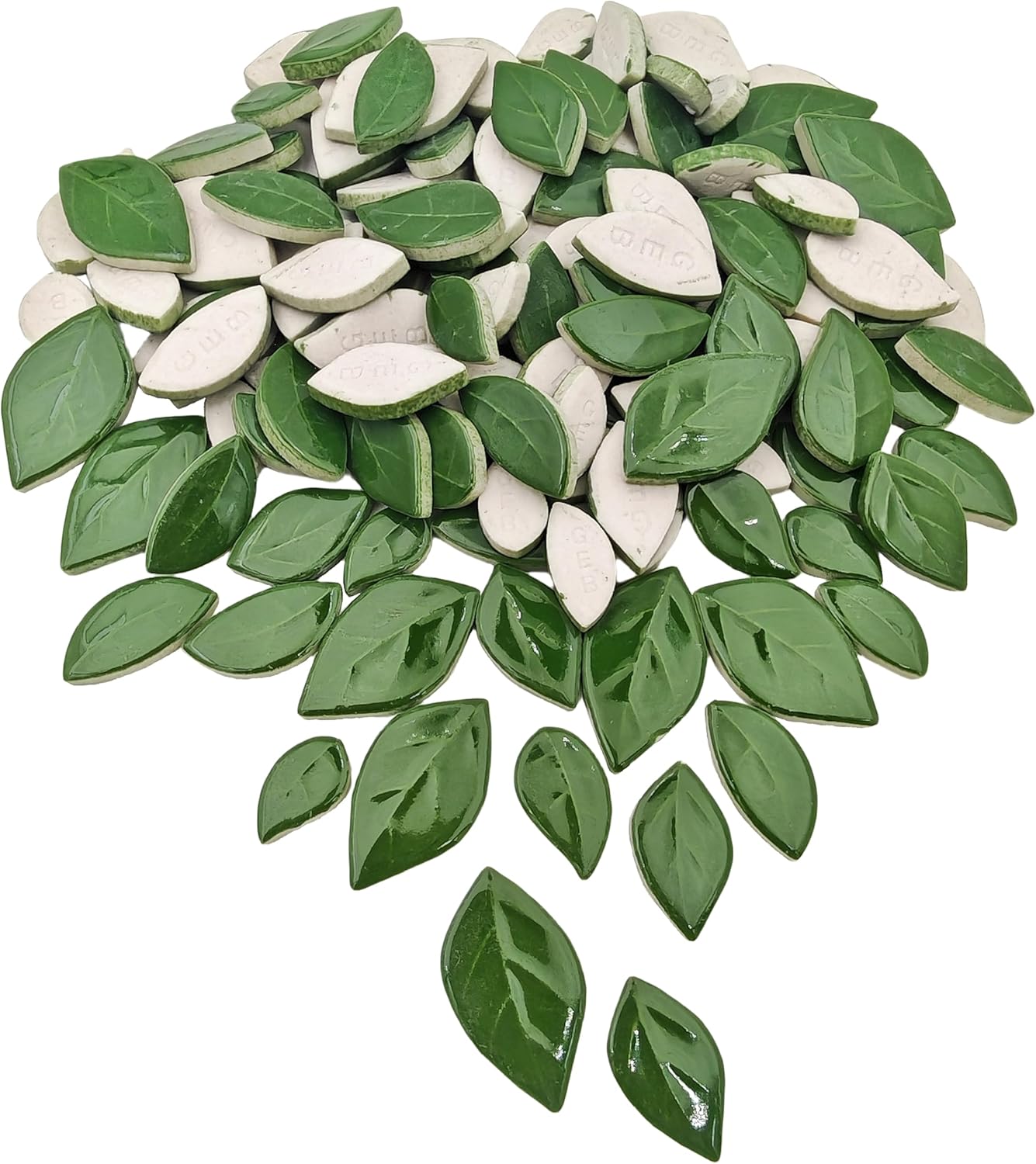 500g/1.1lb Leaf-Shaped Ceramic Mosaic Tiles,Ceramic Mosaic Pieces for Crafts,Mosaic Tiles for Home Decoration or DIY Crafts,Mosaic Making Supplies. (Yellow)