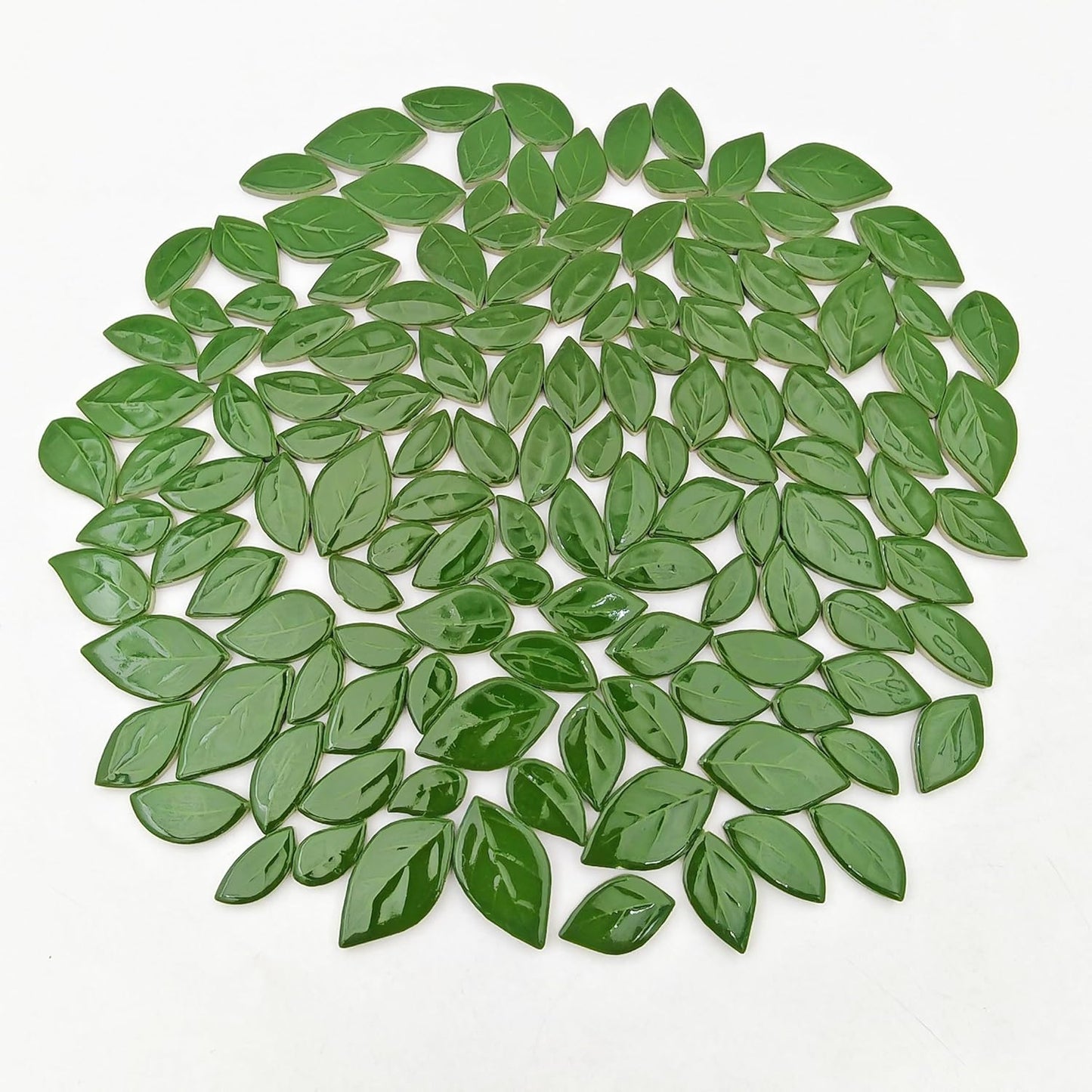 500g/1.1lb Leaf-Shaped Ceramic Mosaic Tiles,Ceramic Mosaic Pieces for Crafts,Mosaic Tiles for Home Decoration or DIY Crafts,Mosaic Making Supplies. (Yellow)