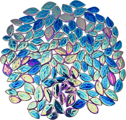 500g/1.1lb Leaf-Shaped Ceramic Mosaic Tiles,Ceramic Mosaic Pieces for Crafts,Mosaic Tiles for Home Decoration or DIY Crafts,Mosaic Making Supplies. (Yellow)