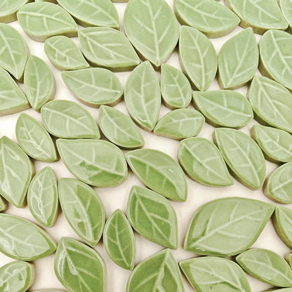 500g/1.1lb Leaf-Shaped Ceramic Mosaic Tiles,Ceramic Mosaic Pieces for Crafts,Mosaic Tiles for Home Decoration or DIY Crafts,Mosaic Making Supplies. (Yellow)