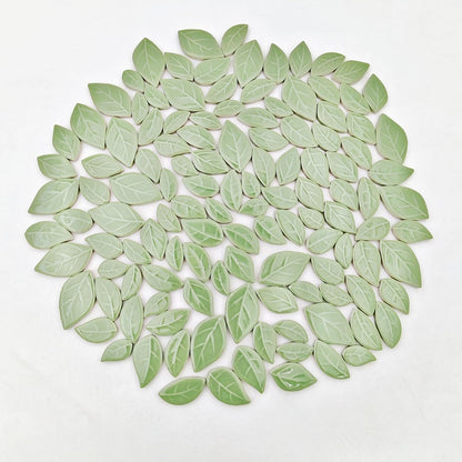500g/1.1lb Leaf-Shaped Ceramic Mosaic Tiles,Ceramic Mosaic Pieces for Crafts,Mosaic Tiles for Home Decoration or DIY Crafts,Mosaic Making Supplies. (Yellow)