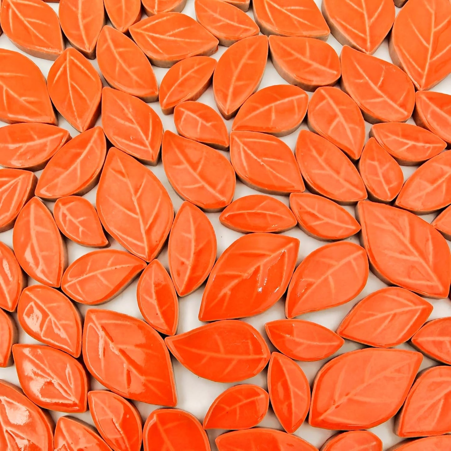 500g/1.1lb Leaf-Shaped Ceramic Mosaic Tiles,Ceramic Mosaic Pieces for Crafts,Mosaic Tiles for Home Decoration or DIY Crafts,Mosaic Making Supplies. (Yellow)