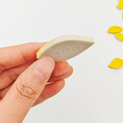500g/1.1lb Leaf-Shaped Ceramic Mosaic Tiles,Ceramic Mosaic Pieces for Crafts,Mosaic Tiles for Home Decoration or DIY Crafts,Mosaic Making Supplies. (Yellow)