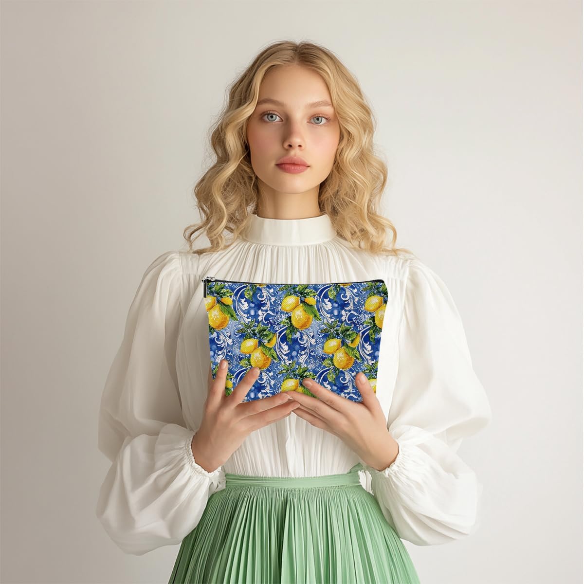 Lemon Bag Italy Travel Essentials Makeup Bag Travel Italian Gift | Lemon Gifts for Travelers Women Girl Niece Cosmetic Bag Toiletry Bags for Christmas Thanksgiving Vacation Bridal Shower Gifts