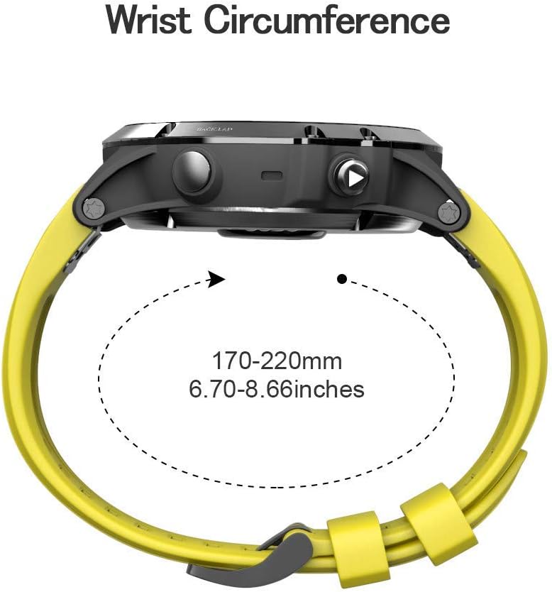 Compatible with Fenix 5 Plus Watch Band Replacement Silicone Watch Strap for Fenix 5/Fenix 6/Fenix 6 Pro/Fenix 7/Forerunner 935/945/Approach S60/Quatix 5/epix Smartwatch(Yellow)