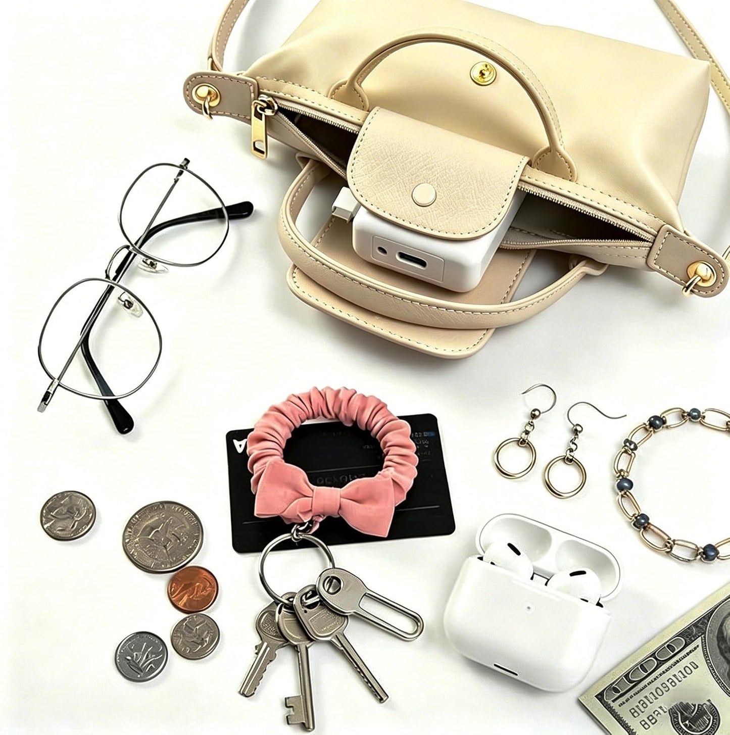 Mini Crossbody Bags for Women - Quilted Handbags Purses with Adjustable Strap, Nylon Small Handbags