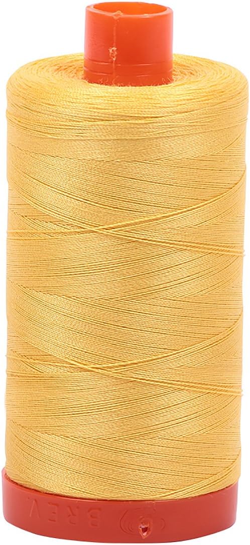 A1050-1135 Solid 50wt 1422yds Pale Yellow Mako Cotton Thread