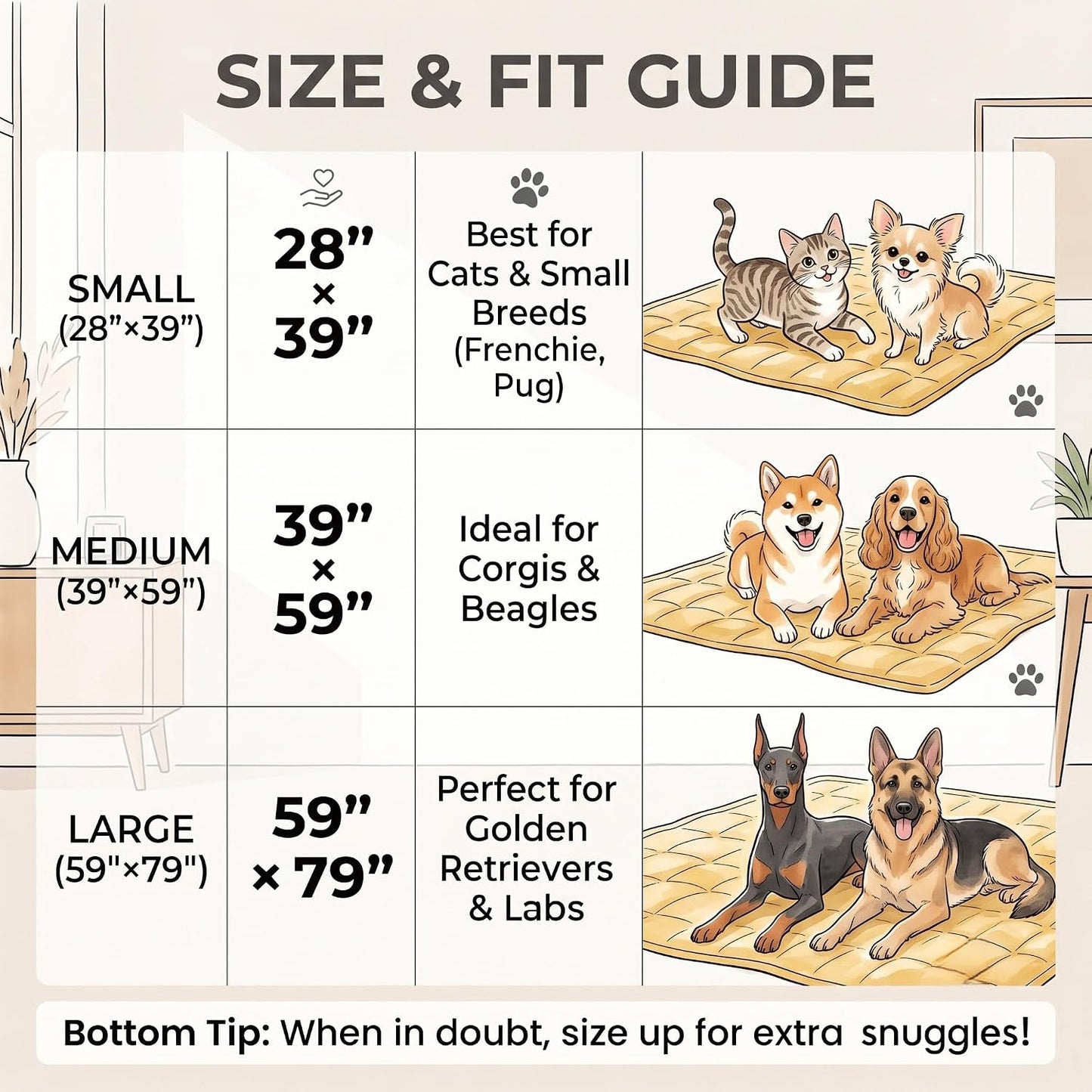 Emotional Support Blanket Yellow for Dogs, Calming Faux Fur Security Throw | Soft Plush Furniture Protector for Couch and Pet Bed, Warm Cozy Sleeping Mat for Indoor Outdoor Travel, Machine Washable