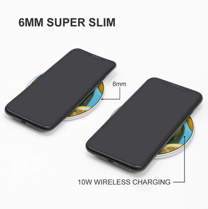 Lemon Wireless Charger Portable Fast Charging Pad Lightweight Wireless Charging Station for Phone Slim Charge Mat for Travel Home Office Desk