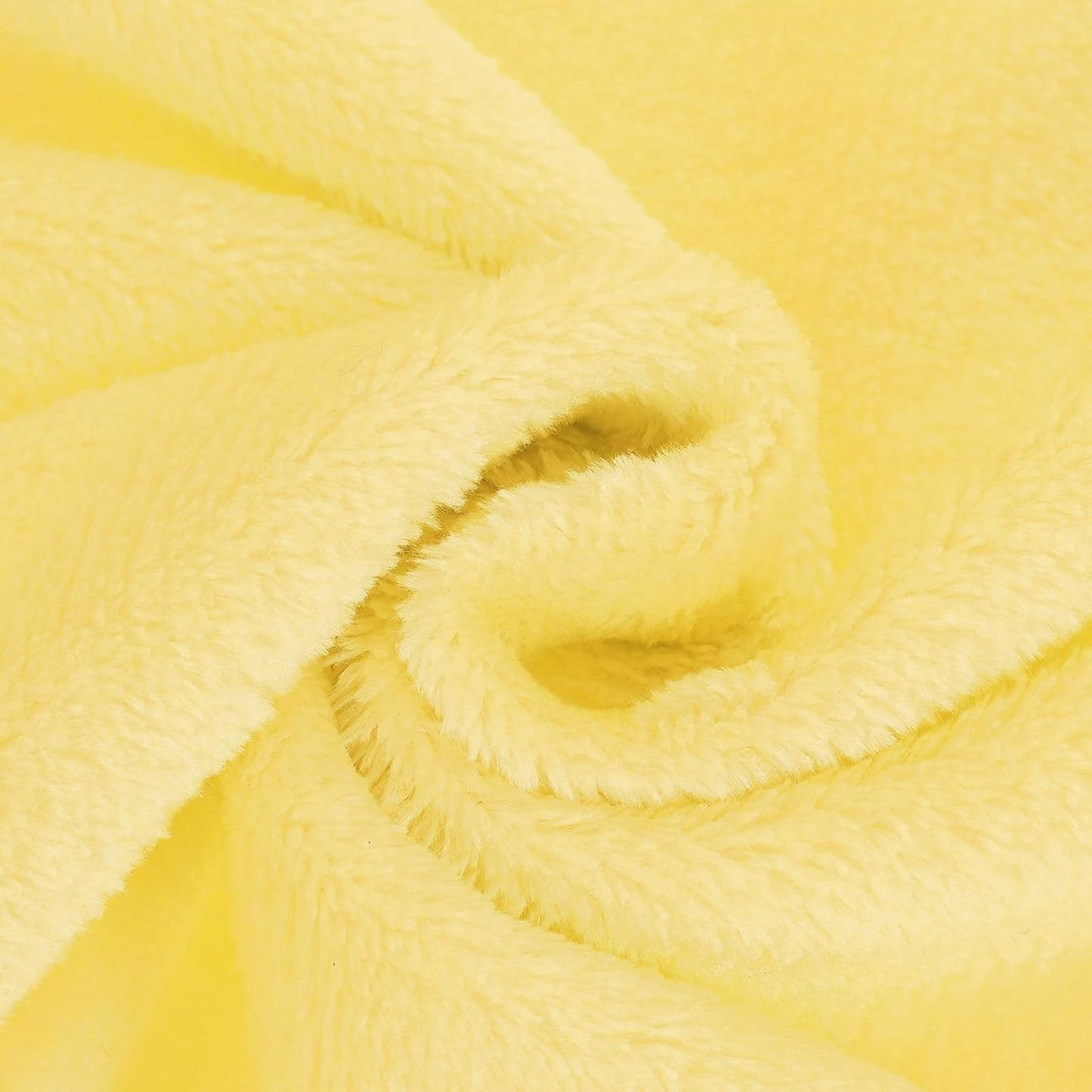 Yellow Flannel Fleece Pet Blanket for Small Pets, Lightweight Polyester Fiber with Elaborate Needle Stitching and Extra Warmth, Cozy Solid Color Bedding for Dogs and Cats