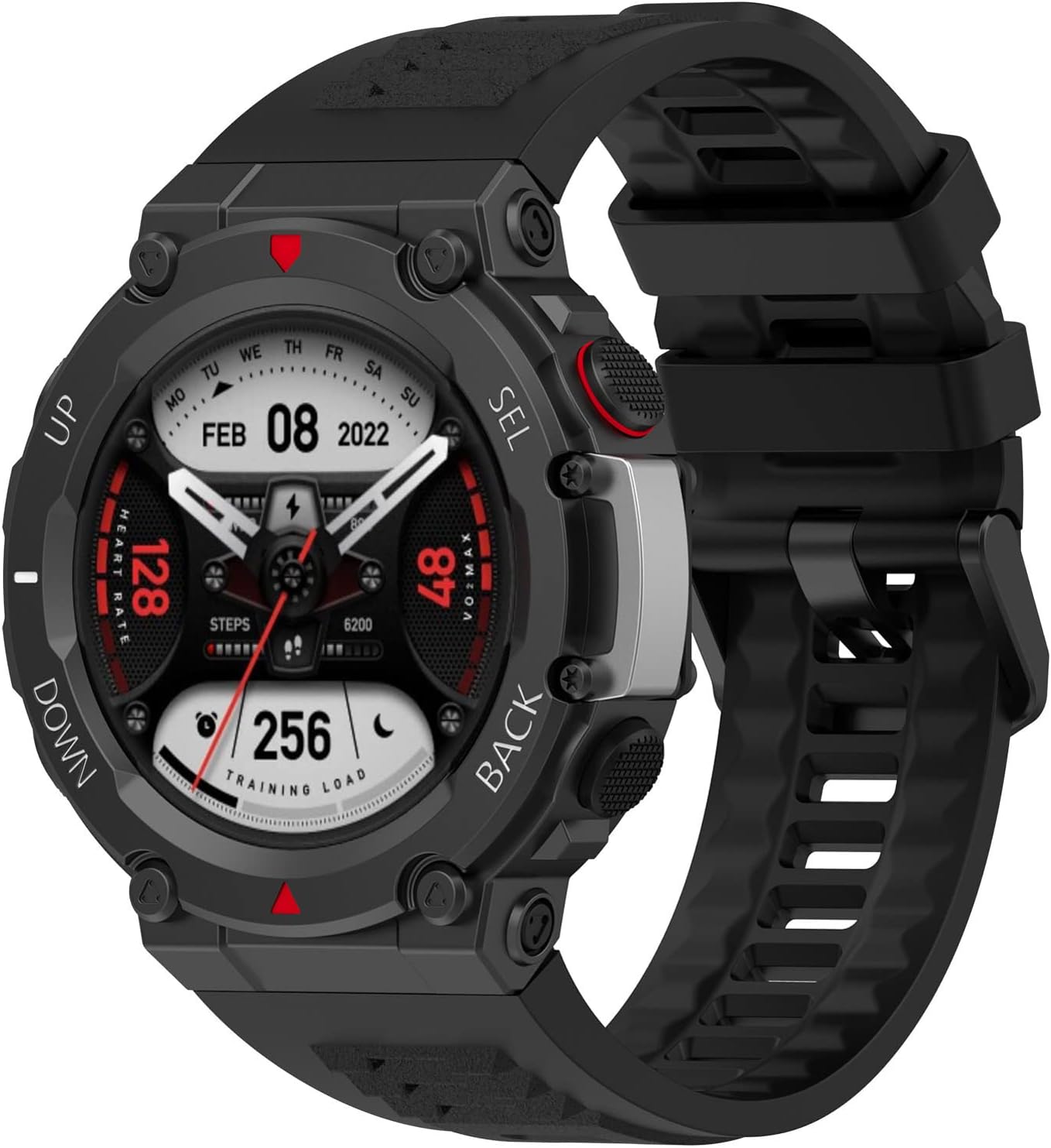 Band with Case for Amazfit T-Rex 2 Watch, Hard PC Protective Bumper Cover Replacement Silicone Watch Strap for Amazfit T Rex 2 Smartwatch Accessory