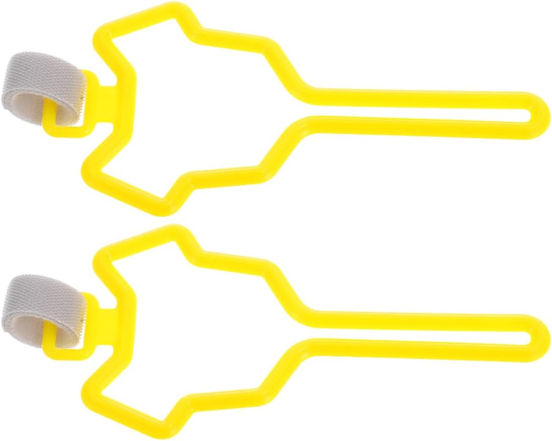2pcs Pet Poop Bag Holder Clip Leash Waste Carrier Accessory Knot Holder for Dog Cat, Hands-free Yellow Carrier for Outdoor Walking and Travel