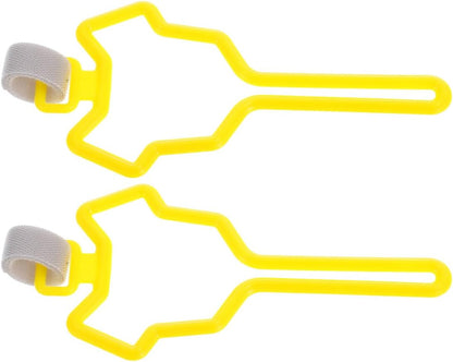 2pcs Pet Poop Bag Holder Clip Leash Waste Carrier Accessory Knot Holder for Dog Cat, Hands-free Yellow Carrier for Outdoor Walking and Travel