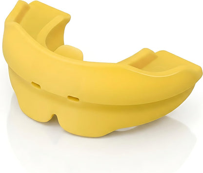 Reviv R2 Pre-Formed Dental Protector and Mouthpiece | 100% Food Grade Soft Silicone, Ready-to-Wear Comfort | BPA-Free, Reusable, Slim Profile Adult Bite Guard - Medium (Yellow)