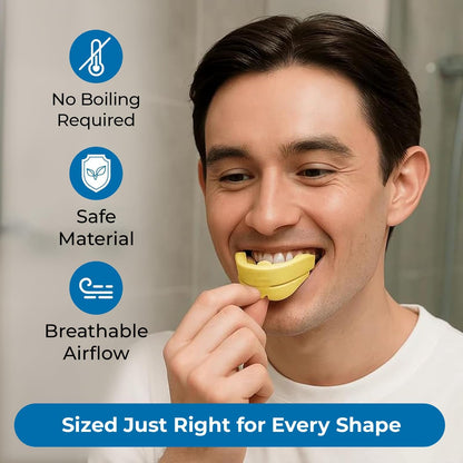 Reviv R2 Pre-Formed Dental Protector and Mouthpiece | 100% Food Grade Soft Silicone, Ready-to-Wear Comfort | BPA-Free, Reusable, Slim Profile Adult Bite Guard - Medium (Yellow)