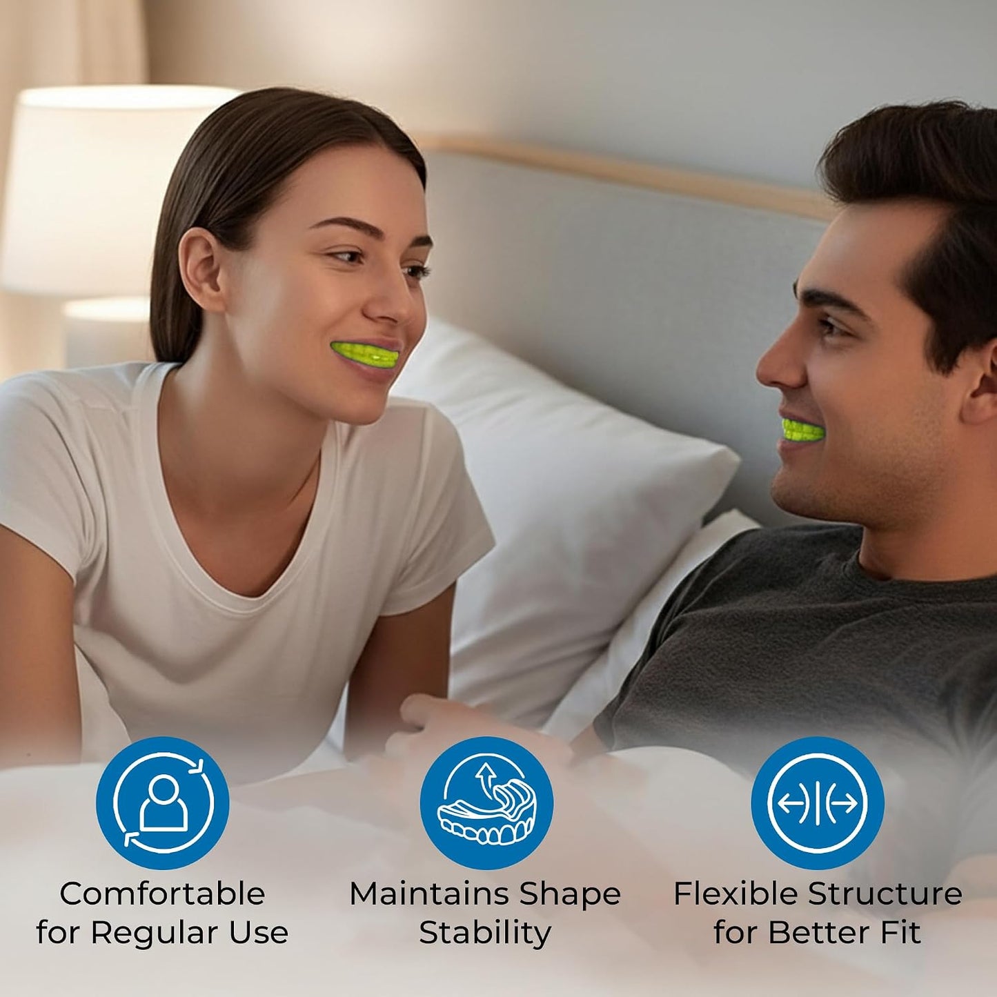 Reviv R2 Pre-Formed Dental Protector and Mouthpiece | 100% Food Grade Soft Silicone, Ready-to-Wear Comfort | BPA-Free, Reusable, Slim Profile Adult Bite Guard - Medium (Yellow)