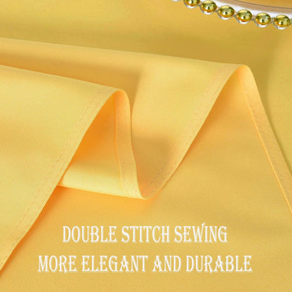 Yellow Square Tablecloth Waterproof Stain Resistant Wrinkle Free Table Cloth 210GSM Polyester Wipeable Table Cover for Party, Banquet, Indoor and Outdoor - Rectangle/Rectangular, 60 x 60 inch