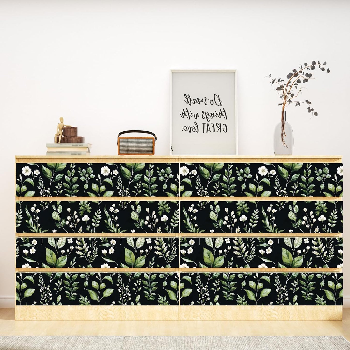Yellow Vintage Lemon Bird Peel and Stick Wallpaper 17.5" x 118" | Waterproof Vinyl Self Adhesive Removable Renter Friendly Floral Contact Paper