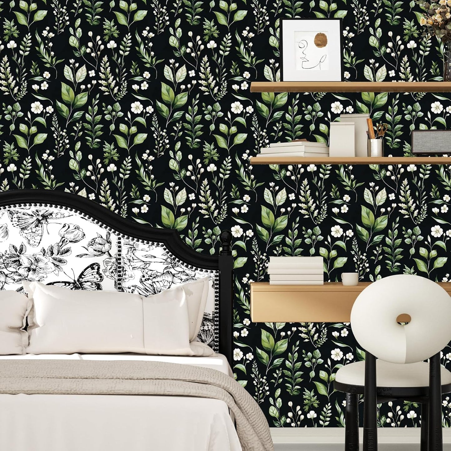 Yellow Vintage Lemon Bird Peel and Stick Wallpaper 17.5" x 118" | Waterproof Vinyl Self Adhesive Removable Renter Friendly Floral Contact Paper