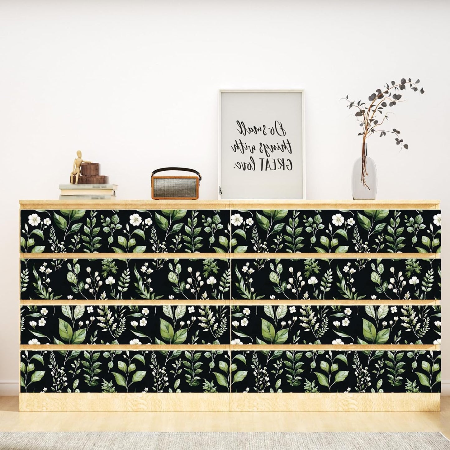 Yellow Vintage Lemon Bird Peel and Stick Wallpaper 17.5" x 118" | Waterproof Vinyl Self Adhesive Removable Renter Friendly Floral Contact Paper