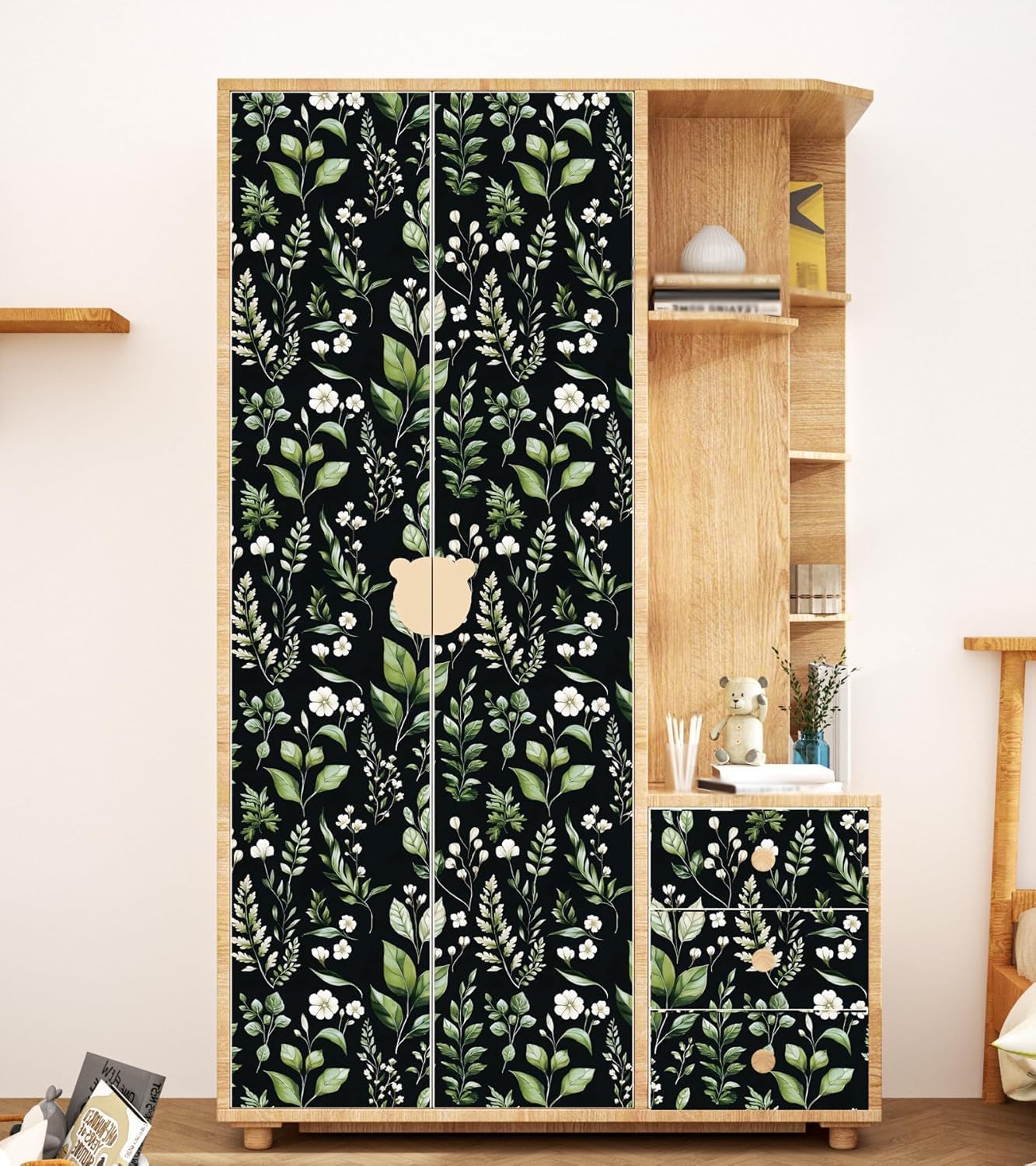 Yellow Vintage Lemon Bird Peel and Stick Wallpaper 17.5" x 118" | Waterproof Vinyl Self Adhesive Removable Renter Friendly Floral Contact Paper