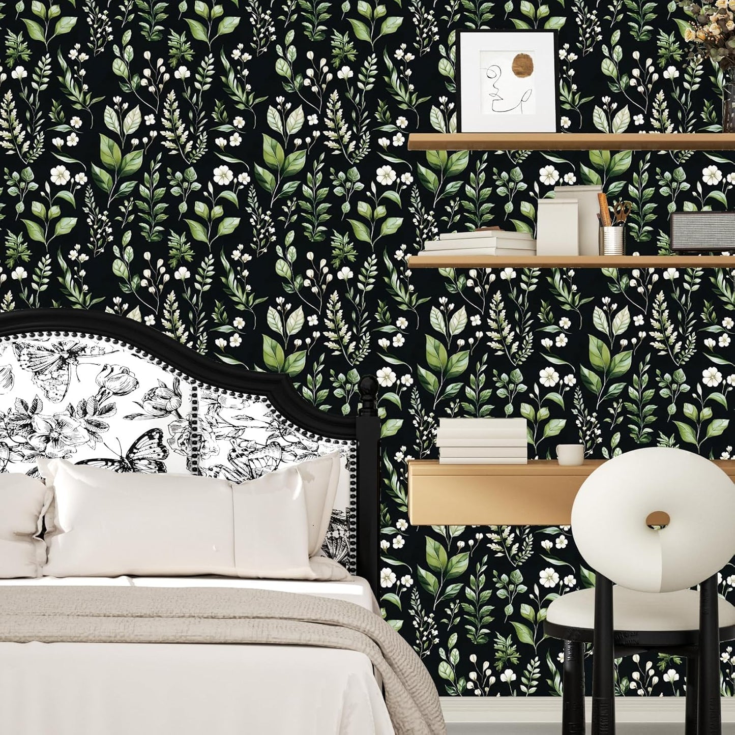 Yellow Vintage Lemon Bird Peel and Stick Wallpaper 17.5" x 118" | Waterproof Vinyl Self Adhesive Removable Renter Friendly Floral Contact Paper