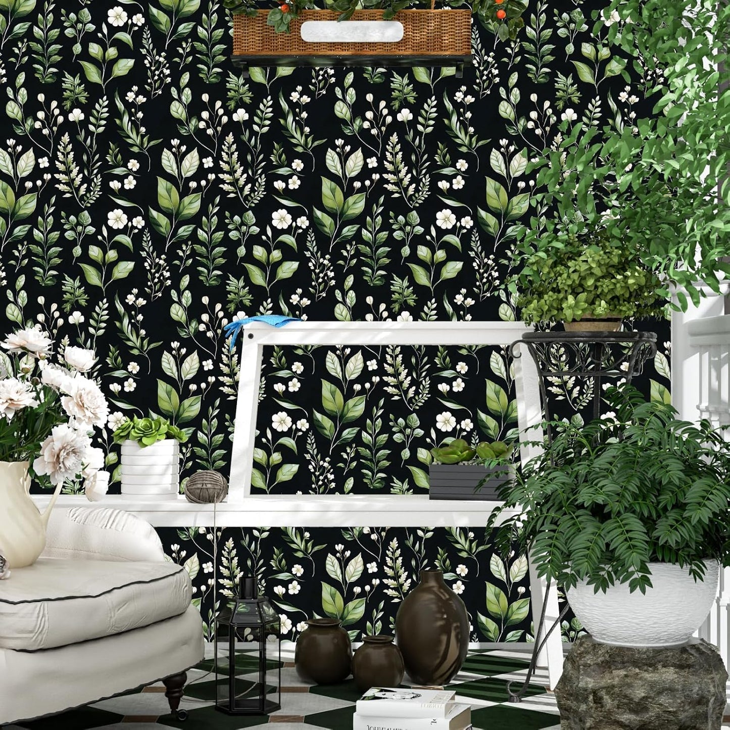 Yellow Vintage Lemon Bird Peel and Stick Wallpaper 17.5" x 118" | Waterproof Vinyl Self Adhesive Removable Renter Friendly Floral Contact Paper