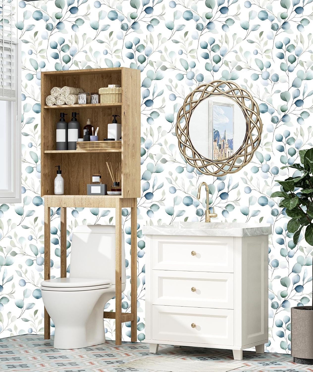 Yellow Vintage Lemon Bird Peel and Stick Wallpaper 17.5" x 118" | Waterproof Vinyl Self Adhesive Removable Renter Friendly Floral Contact Paper