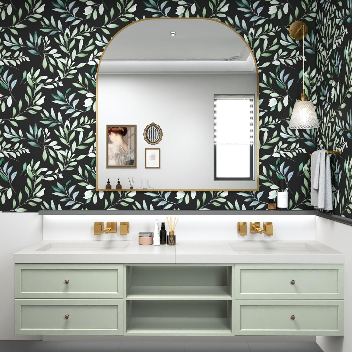 Yellow Vintage Lemon Bird Peel and Stick Wallpaper 17.5" x 118" | Waterproof Vinyl Self Adhesive Removable Renter Friendly Floral Contact Paper