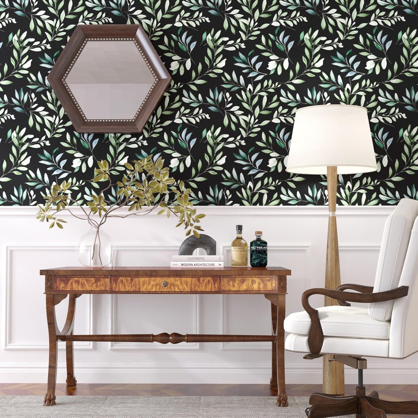 Yellow Vintage Lemon Bird Peel and Stick Wallpaper 17.5" x 118" | Waterproof Vinyl Self Adhesive Removable Renter Friendly Floral Contact Paper