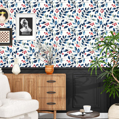 Yellow Vintage Lemon Bird Peel and Stick Wallpaper 17.5" x 118" | Waterproof Vinyl Self Adhesive Removable Renter Friendly Floral Contact Paper