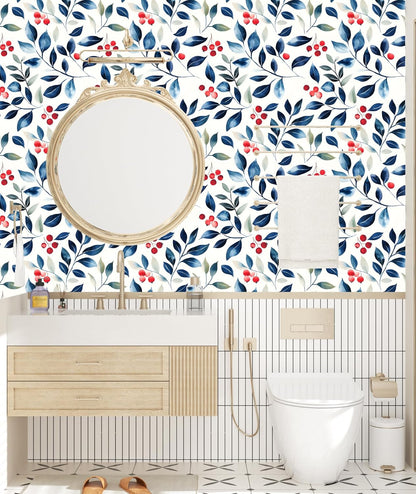 Yellow Vintage Lemon Bird Peel and Stick Wallpaper 17.5" x 118" | Waterproof Vinyl Self Adhesive Removable Renter Friendly Floral Contact Paper