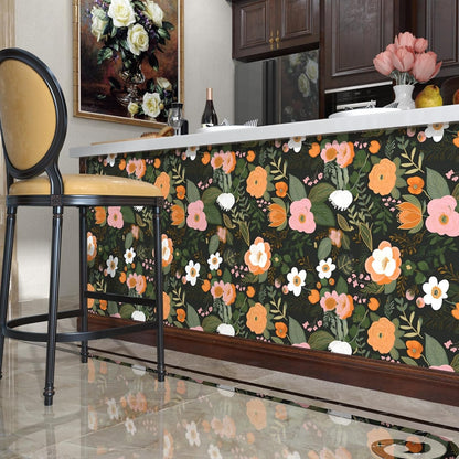 Yellow Vintage Lemon Bird Peel and Stick Wallpaper 17.5" x 118" | Waterproof Vinyl Self Adhesive Removable Renter Friendly Floral Contact Paper