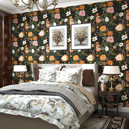 Yellow Vintage Lemon Bird Peel and Stick Wallpaper 17.5" x 118" | Waterproof Vinyl Self Adhesive Removable Renter Friendly Floral Contact Paper