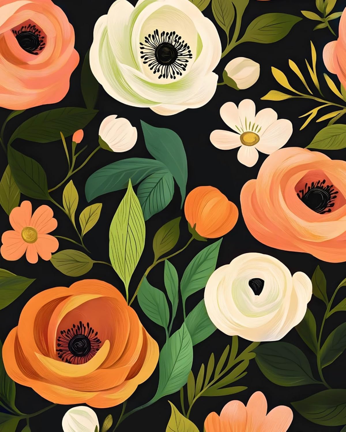 Yellow Vintage Lemon Bird Peel and Stick Wallpaper 17.5" x 118" | Waterproof Vinyl Self Adhesive Removable Renter Friendly Floral Contact Paper