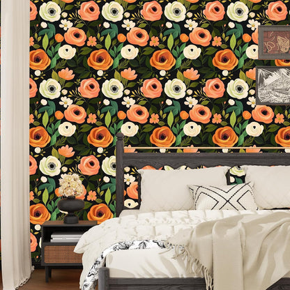 Yellow Vintage Lemon Bird Peel and Stick Wallpaper 17.5" x 118" | Waterproof Vinyl Self Adhesive Removable Renter Friendly Floral Contact Paper